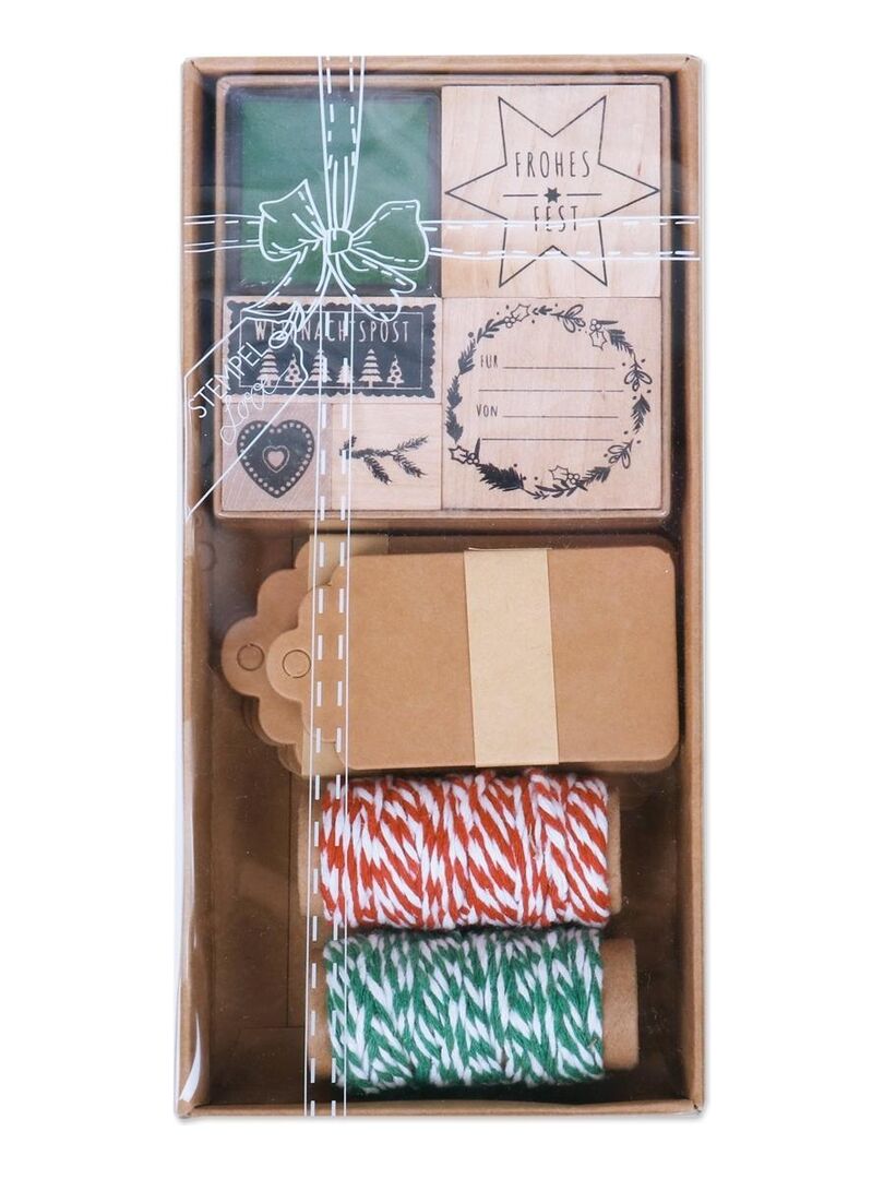 8 étiquettes cadeaux autocollantes - Noël scandinave kraft - N/A - Kiabi -  3.50€