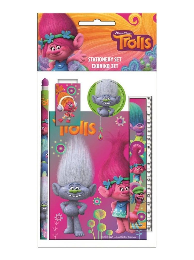 Set écolier 5 pieces Les trolls Poppy Multicolore - Kiabi