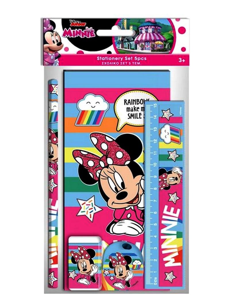 Set écolier Minnie règle carnet crayon gomme taille crayon Multicolore - Kiabi