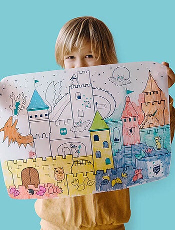 Set en silicone à colorier - Château