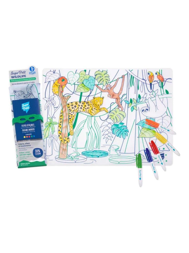 Set en silicone à colorier - Forêt amazonienne Multicolore - Kiabi
