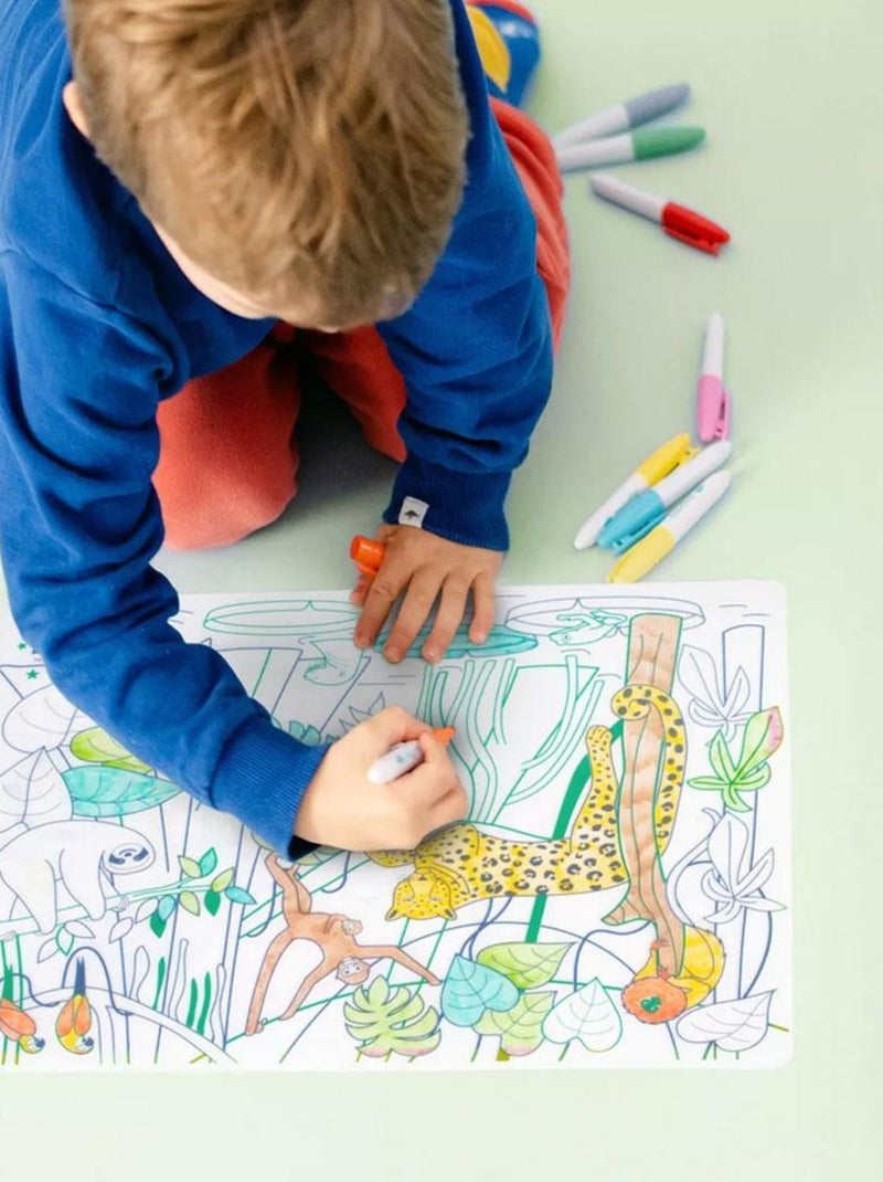 Set en silicone à colorier - Forêt amazonienne Multicolore - Kiabi