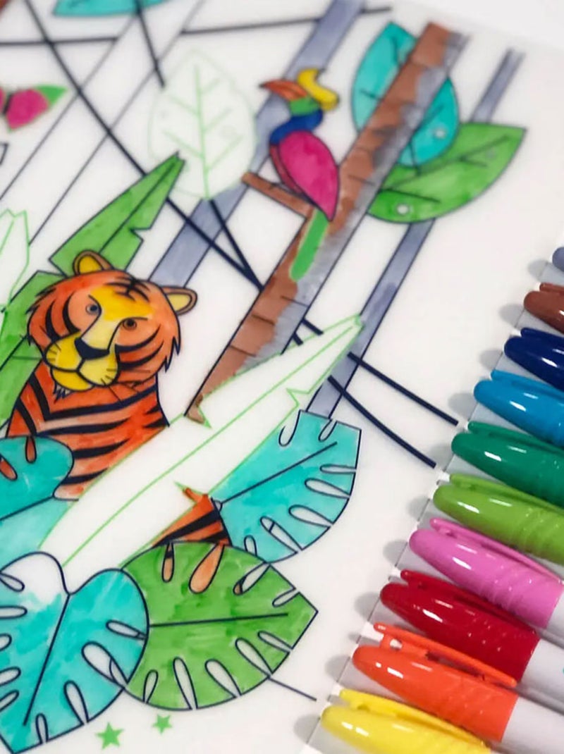Set en silicone à colorier - Jungle Multicolore - Kiabi