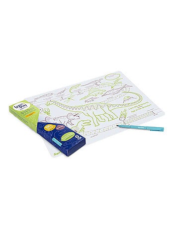 Set en silicone à colorier réversible - L'ère des dinosaures