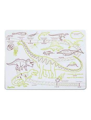 Set en silicone à colorier réversible - L'ère des dinosaures