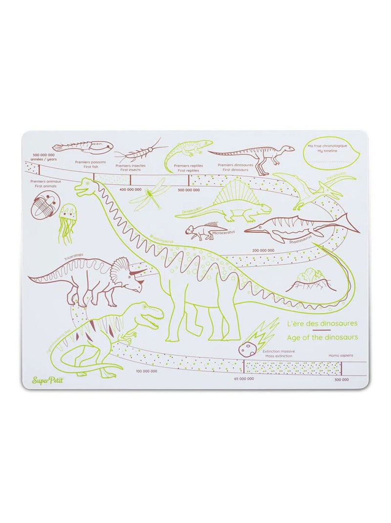 Set en silicone à colorier réversible - L'ère des dinosaures Multicolore - Kiabi