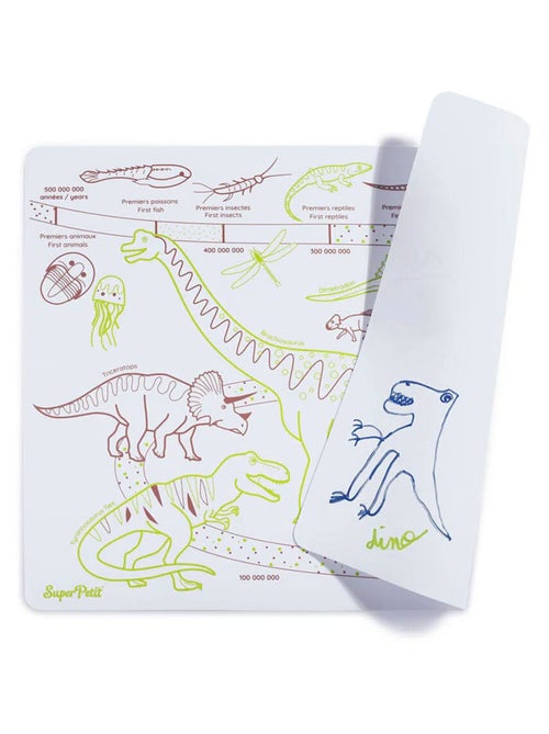 Set en silicone à colorier réversible - L'ère des dinosaures - Kiabi