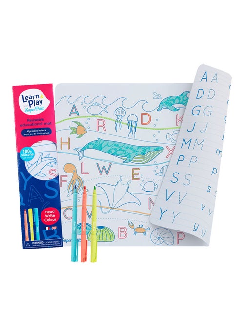 Set en silicone à colorier réversible - lettres de l'alphabet Océan - Kiabi