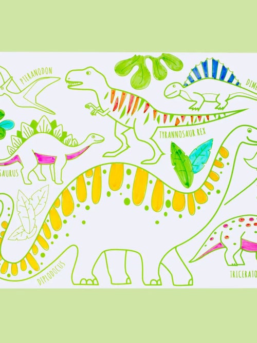 Set en silicone à colorier réversible - Mini Dino - Kiabi
