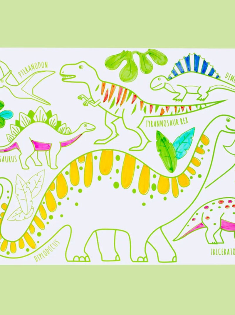 Set en silicone à colorier réversible - Mini Dino Multicolore - Kiabi
