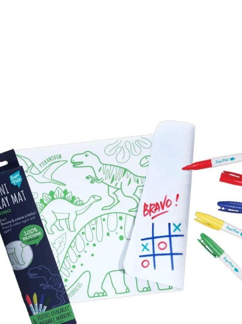 Set en silicone à colorier réversible - Mini Dino - Kiabi