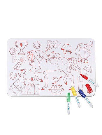 Set en silicone à colorier réversible - Mini Poney