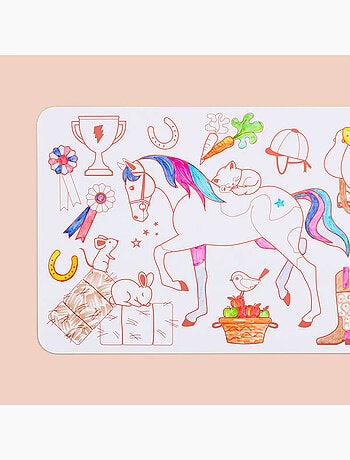 Set en silicone à colorier réversible - Mini Poney