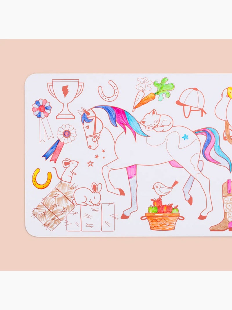 Set en silicone à colorier réversible - Mini Poney Multicolore - Kiabi