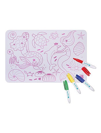 Set en silicone à colorier réversible - Mini Sirène