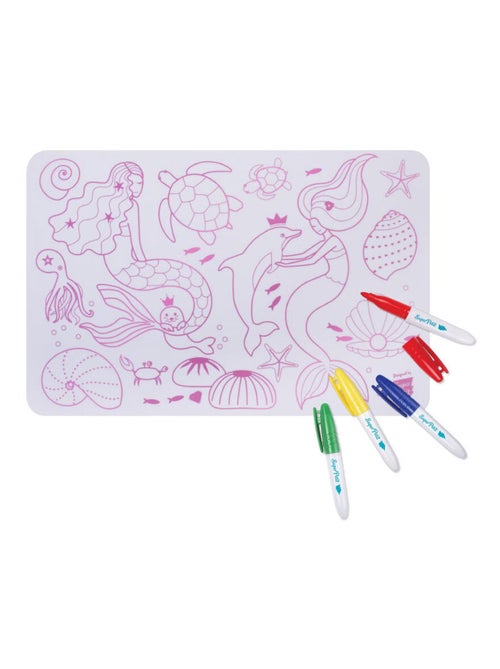 Set en silicone à colorier réversible - Mini Sirène - Kiabi