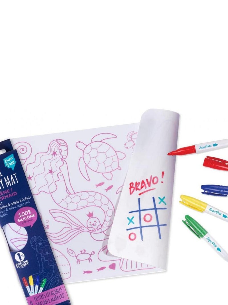 Set en silicone à colorier réversible - Mini Sirène N/A - Kiabi