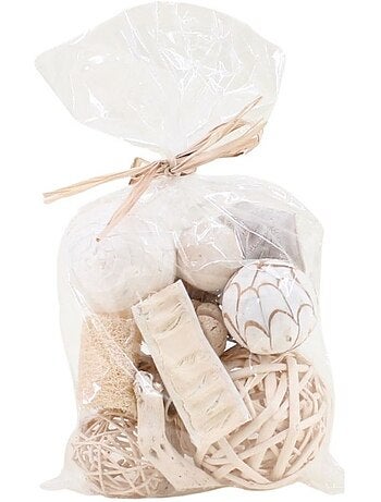 Set fleurs séchées, déco boisées