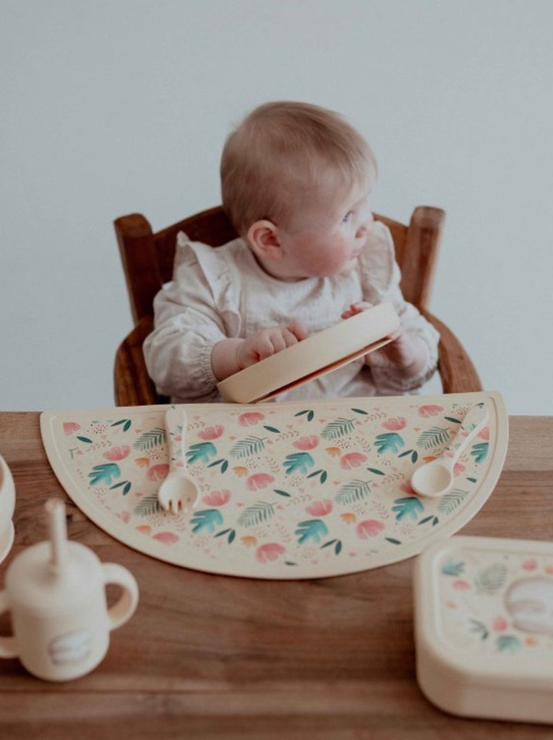 Set fourchette et cuillère en silicone, Animaux Sassi Junior Beige - Kiabi