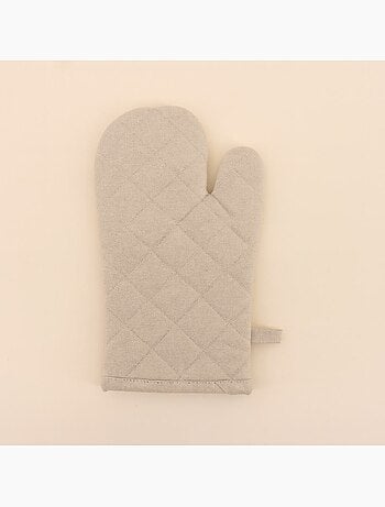 Set gant + manique unis 100% coton