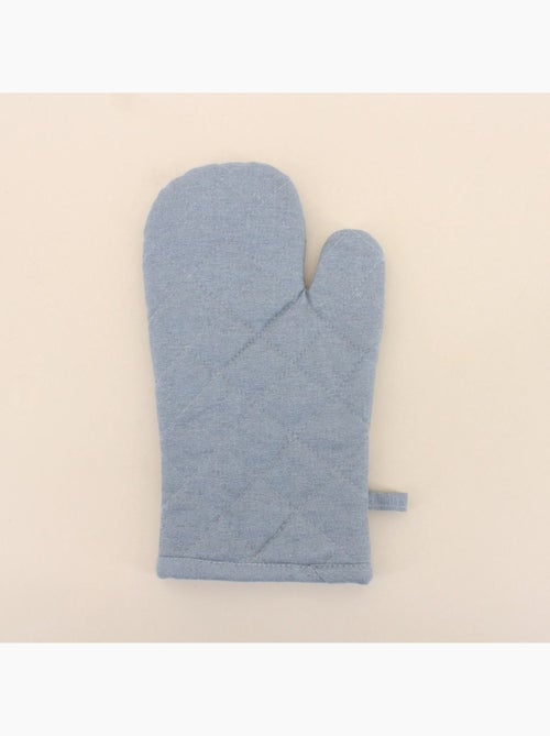 Set gant + manique unis 100% coton - Kiabi