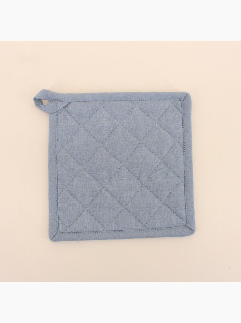 Set gant + manique unis 100% coton Gris clair - Kiabi