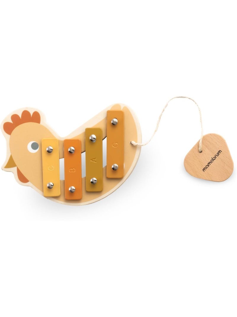 Set instruments musique bois enfant xylophone tambourin hochets poussin mamabrum N/A - Kiabi
