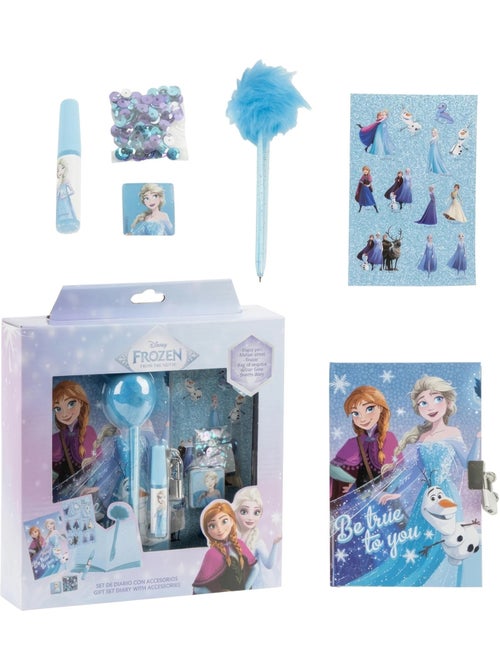 Set journal avec stylo fuzzy et stickers la reine des neiges disney - Kiabi Set journal avec stylo fuzzy et stickers la reine des neiges disney - Kiabi