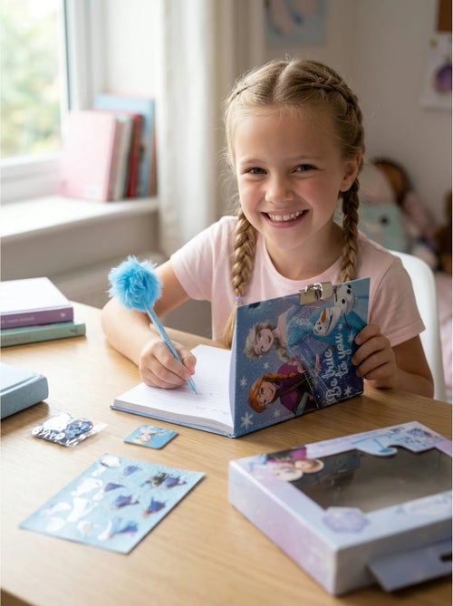 Set journal avec stylo fuzzy et stickers la reine des neiges disney - Kiabi Set journal avec stylo fuzzy et stickers la reine des neiges disney - Kiabi