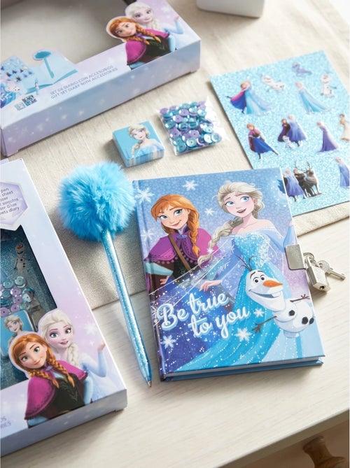 Set journal avec stylo fuzzy et stickers la reine des neiges disney - Kiabi Set journal avec stylo fuzzy et stickers la reine des neiges disney - Kiabi