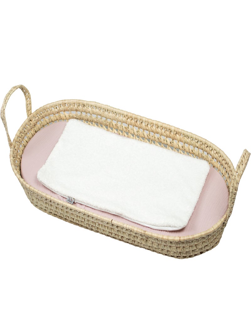 Set matelas à langer : panier + matelas + drap-housse + tapis de change JEANNE SEVIRA KIDS Rose - Kiabi