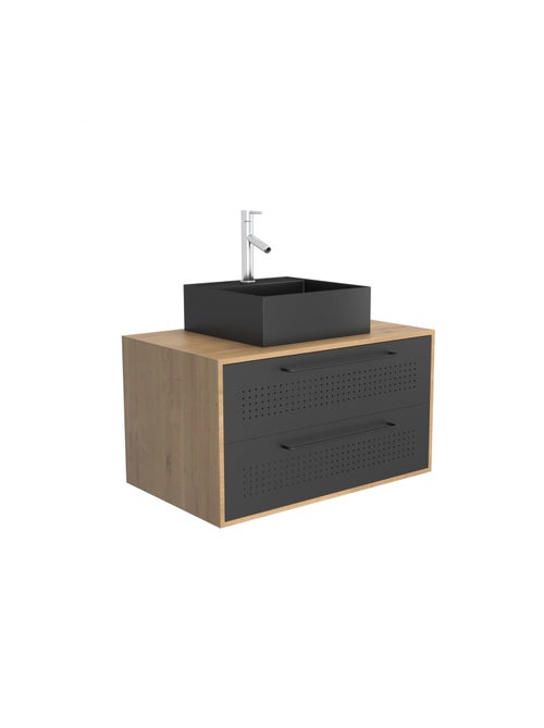Set meuble de salle de bains avec vasque carrée - Kiabi