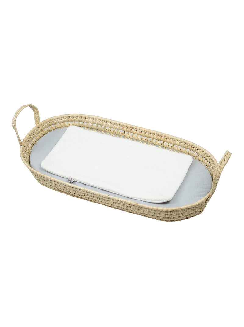 Set panier à langer : panier + matelas + drap-housse + tapis de change JEANNE SEVIRA KIDS Gris - Kiabi