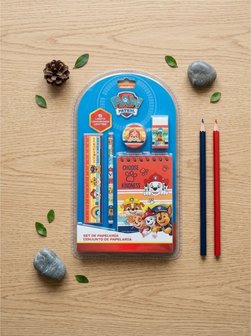 Set papeterie 4 pièces pat' patrouille nickelodeon Bleu - Kiabi