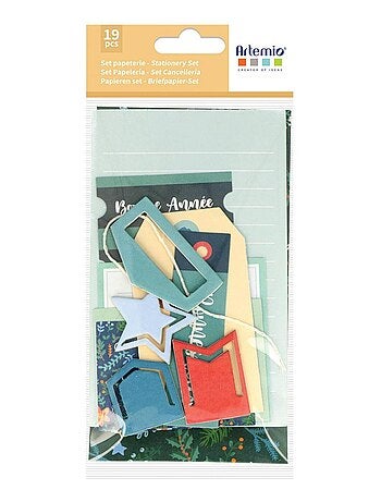 Set Papeterie Cartes/Enveloppes/Etiquettes Noël - Artemio