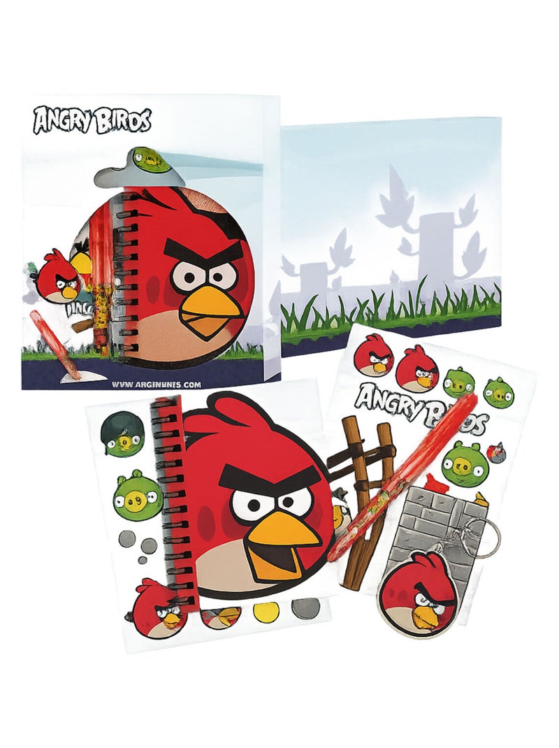 Set papeterie et stickers Angry Birds Rouge - Kiabi