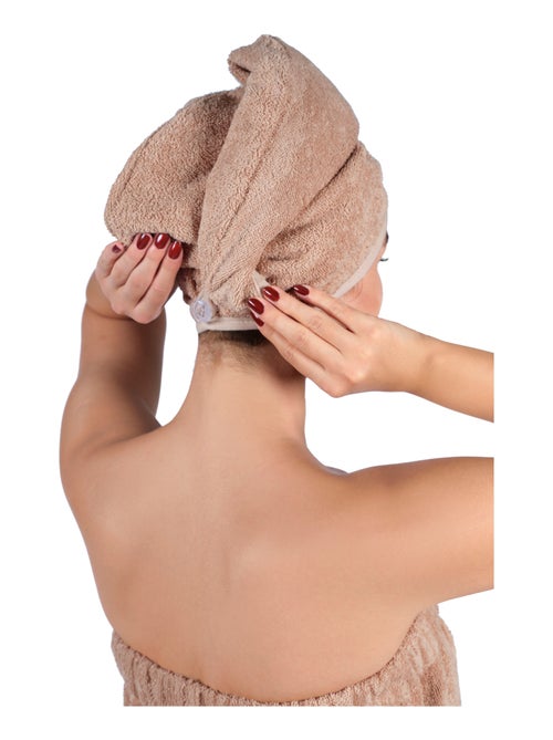Set Paréo et serviette à cheveux - Kiabi Set Paréo et serviette à cheveux - Kiabi
