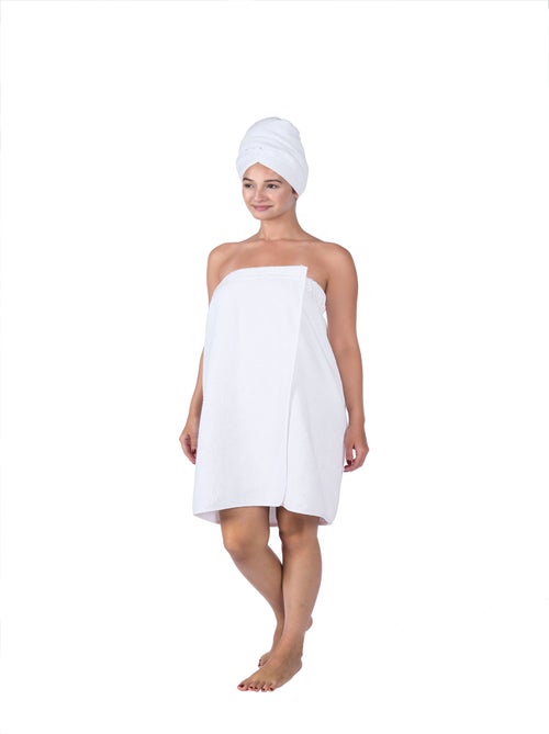 Set Paréo et serviette à cheveux - Kiabi