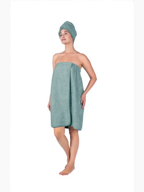 Set Paréo et serviette à cheveux - Kiabi