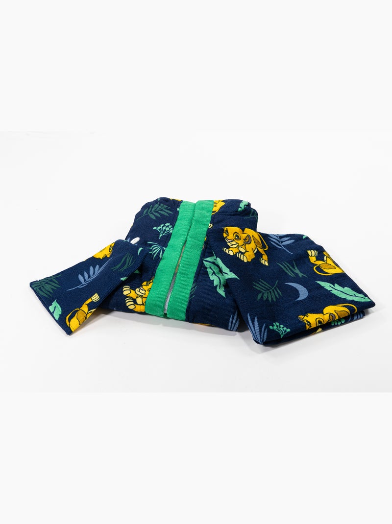 Set Peignoir + Serviette + Gant Enfant Le Roi Lion Disney Beige/Vert/Bleu - Kiabi