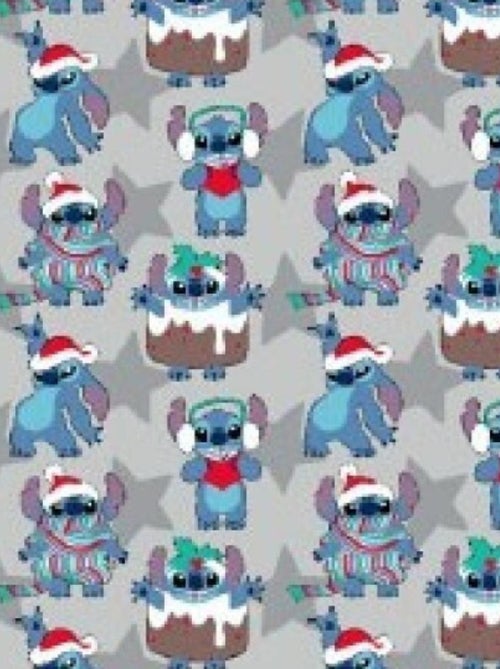 Set plaid+bonnet de noël - Stitch Noël Avec Pompom - 100 cm x 140 cm - Kiabi