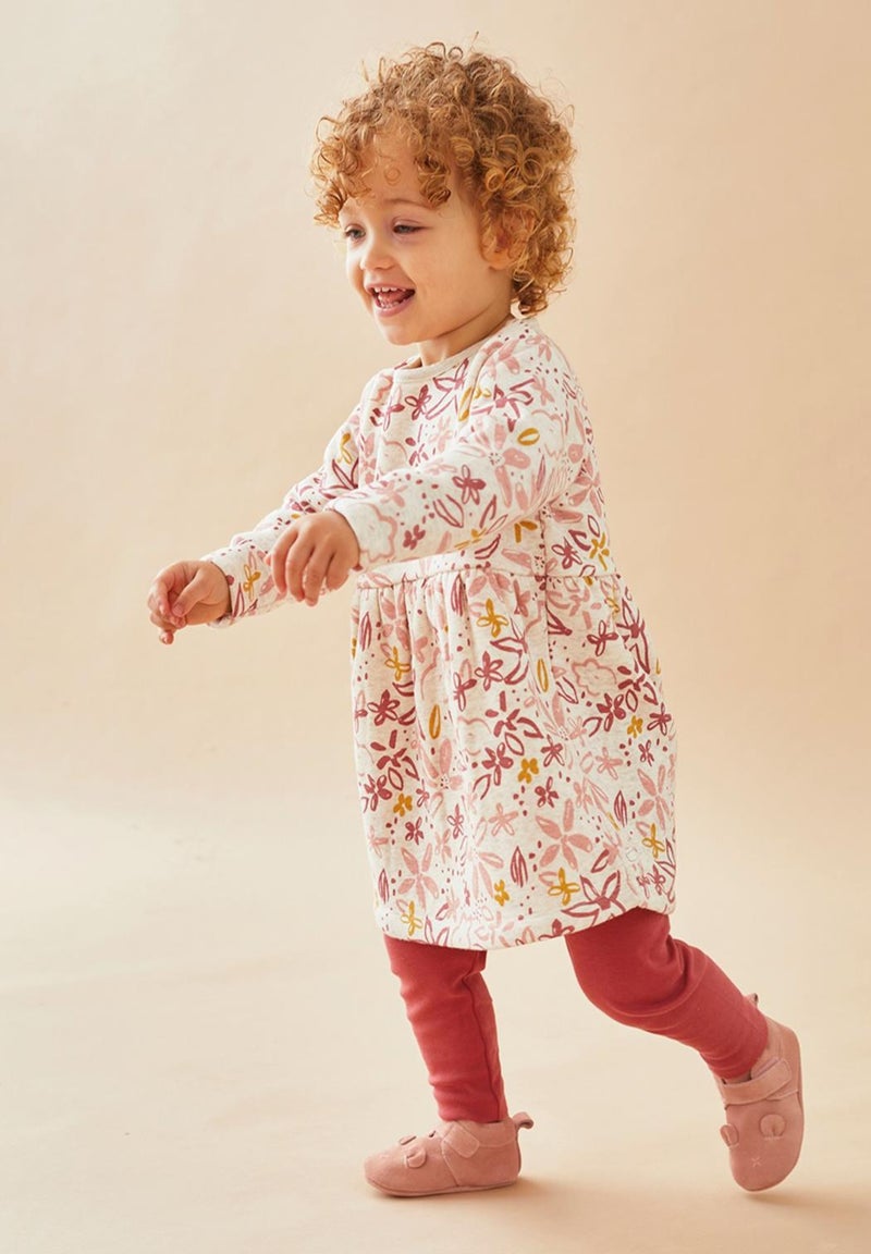 Set robe fleurie + legging, beige/rose - Noukie's Rose - Kiabi