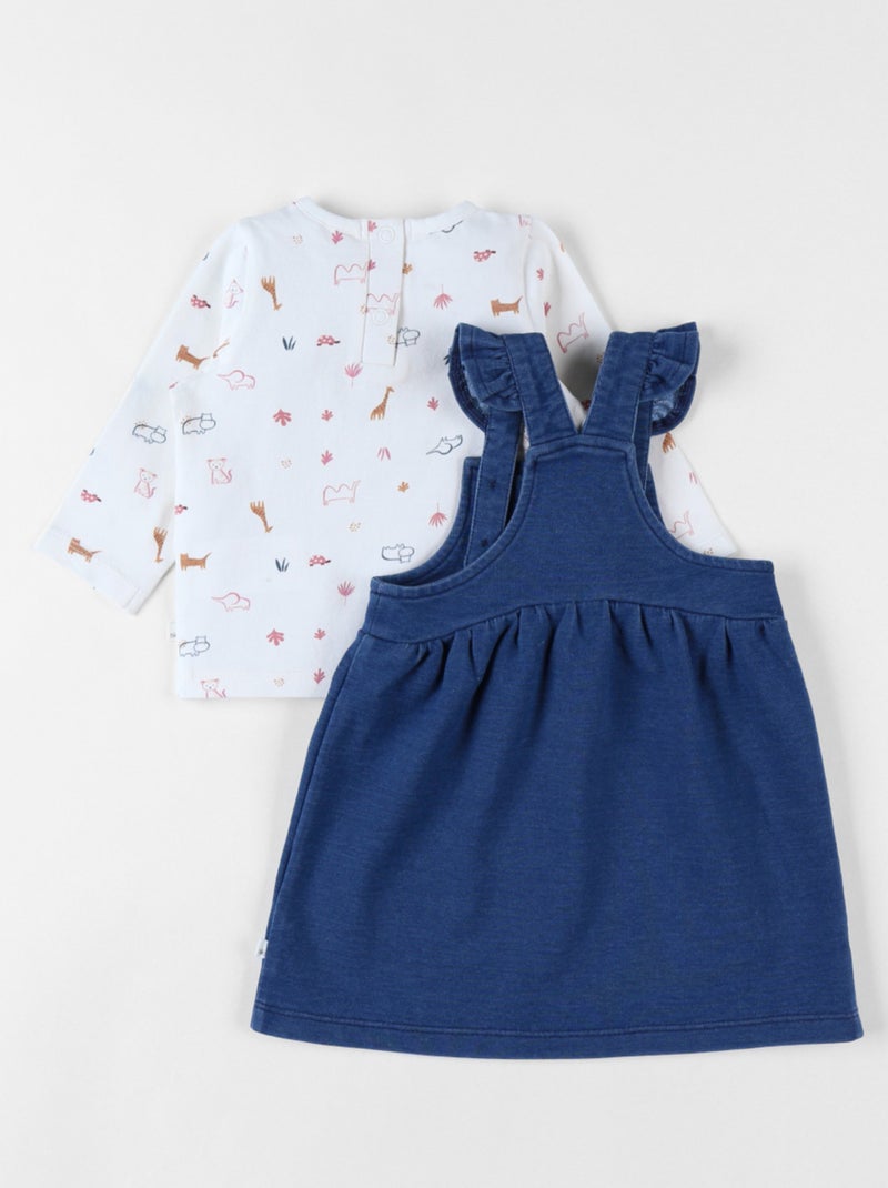 Set robe + t-shirt, animalier/denim Noukie's Blanc - Kiabi