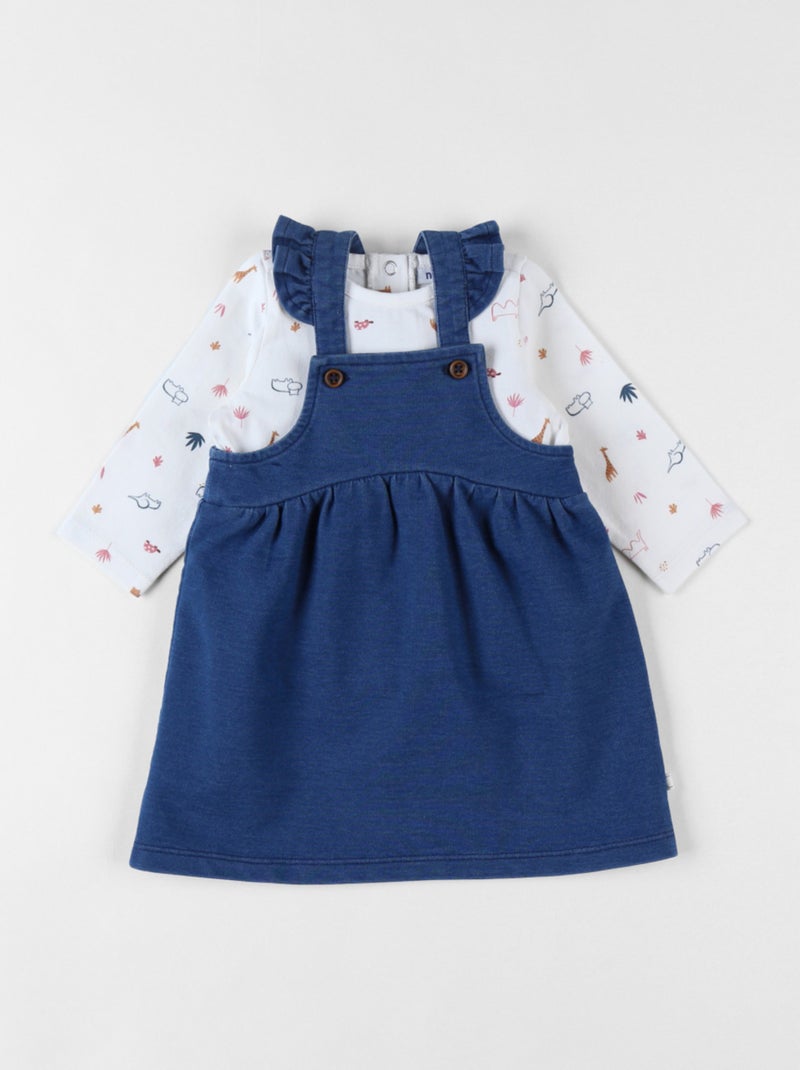 Set robe + t-shirt, animalier/denim Noukie's Blanc - Kiabi
