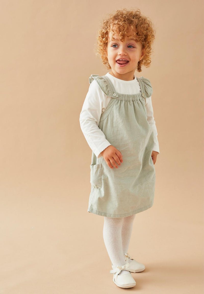 Set robe + t-shirt, écru/sauge Noukie's Blanc - Kiabi