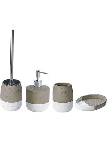 Set salle de bain céramique bicolore SPA taupe – 4 pièces Guy Levasseur
