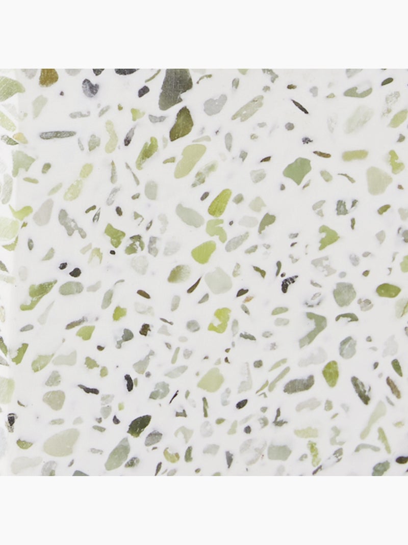 Set salle de bain TERRAZZO 2 pièces Guy Levasseur – porte savon + porte-brosse à dents Blanc Vert Gris - Kiabi