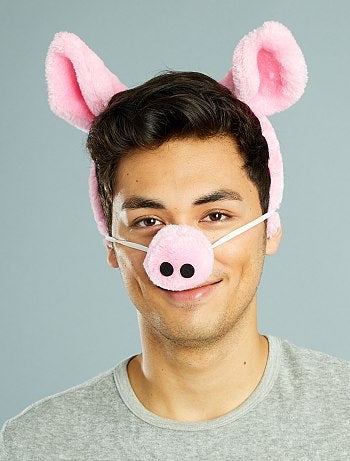 Set serre-tête et nez de cochon mixte