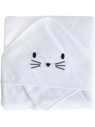 Set sortie de bain et gant lapin