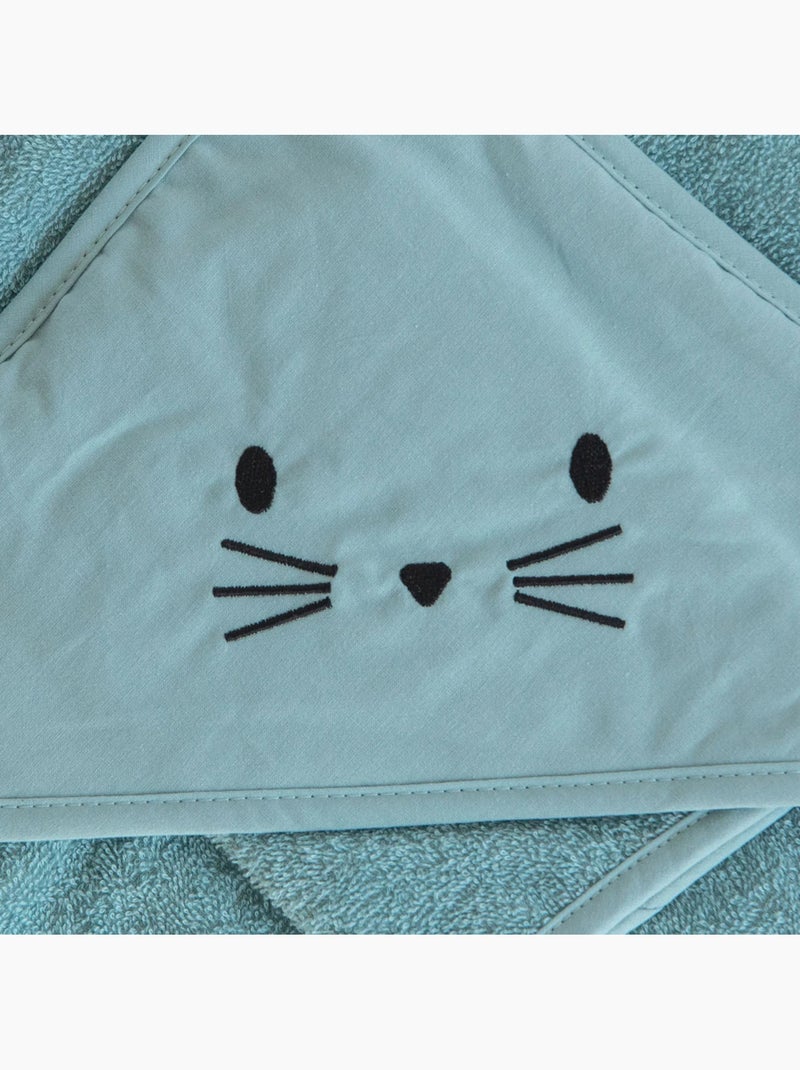 Set sortie de bain et gant lapin Bleu - Kiabi